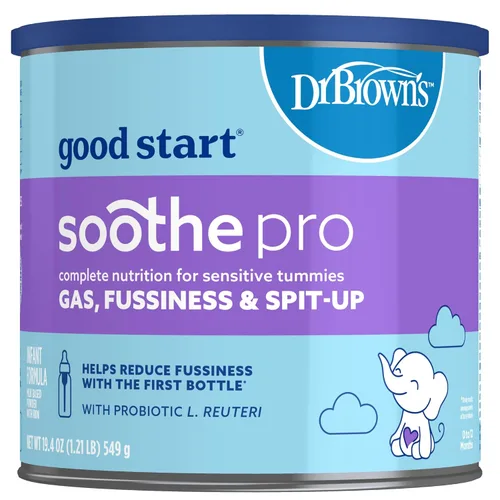 Miniatura 10 de Good Start Dr. Brown's Soothe Pro, fórmula en polvo para bebé, para estómagos sensibles, gases, irritabilidad y regurgitación, fórmula infantil