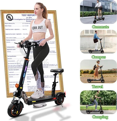 Miniatura 5 de Scooter eléctrico para adultos, 5600 W/1500 W/1200 W/800 W, scooter eléctrico rápido, 46/40/35 MPH velocidad máxima, batería de 27 Ah/20.8 Ah/15.6