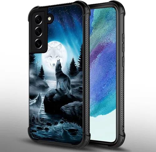 Miniatura 253 de CARLOCA Funda compatible con Samsung Galaxy S22 Ultra, diseño gráfico de Star Howling Wolfs Samsung Galaxy S22 Ultra, diseño gráfico, a prueba