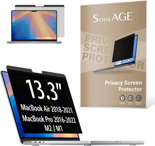 Miniatura 13 de SenseAGE Filtro magnético de pantalla de privacidad para MacBook de 12 pulgadas, protector de pantalla de privacidad antiluz azul y reflejos, filtro
