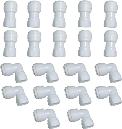 Miniatura 9 de MALIDA Adaptador de rosca hembra de conector rápido codo y combinación recta, rosca de 1/4 pulgadas x tubo de 1/4 de pulgada OD Push to Connect