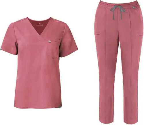 Miniatura 8 de Mediclo Sal Essential - Camiseta médica para mujer, respetuosa con el medio ambiente, sostenible, con cuello en V, bolsillo en el pecho, ropa