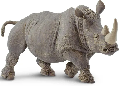 Safari Ltd. Figura de rinoceronte blanco – Figura detallada de plástico de 12.5 pulgadas – Divertido juguete educativo para niños, niñas y niños a