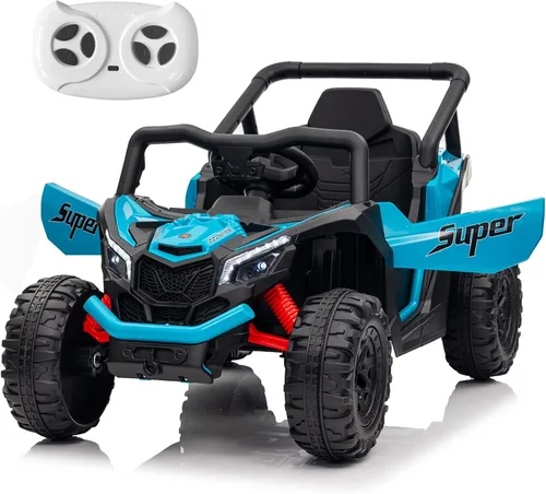 Miniatura 12 de Run Fast 24V vehículo de paseo con control remoto para padres, vehículo de paseo eléctrico para niños de 3 a 5 años, UTV todoterreno, motores 4WD