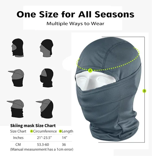 Miniatura 3 de Máscara facial de camuflaje militar, bandana, pasamontañas, capucha para hombres y mujeres, entrenamiento táctico, ciclismo, esquí, resistente al