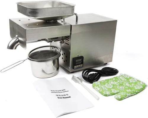 Miniatura 6 de Máquina automática de prensa de aceite de 1500 W Control de temperatura de acero inoxidable Prensadora de aceite Extractor de aceite alto Expulsor