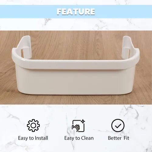 Miniatura 9 de HECASA 240351601 Estante de puerta de refrigerador compatible con Frigidaire Freezer 1037664 AH899475 EA899475 PS899475 Reemplazo solo plástico ABS