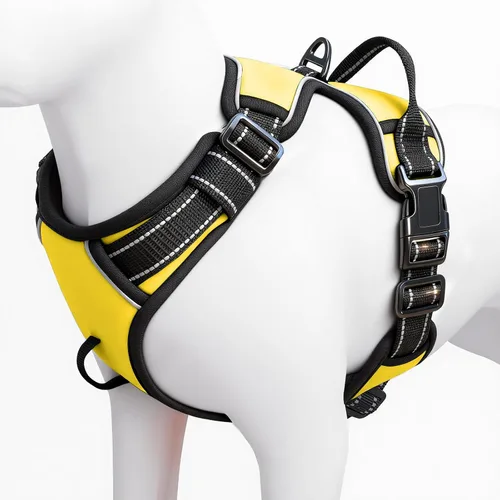 Miniatura 48 de Arnés para perro sin tirones, chaleco reflectante ajustable y acolchado para mascotas con asa de fácil control, fácil de llevar con nudo elegante