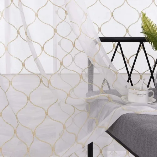 Miniatura 21 de Cortinas traslúcidas blancas de 84 pulgadas de largo, cortinas traslúcidas con bolsillo para barra para sala de estar, dormitorio, 2 paneles, 52x84