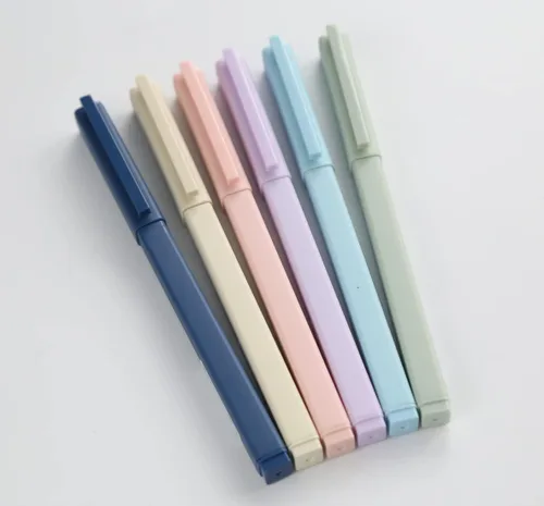 Miniatura 4 de Bolígrafos de tinta de gel de color sólido, punta cuadrada de 0.020 in, bolígrafo de gel para escribir firma, paquete de 6