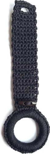 Miniatura 5 de Anillo de toallas de cocina colgante - Toallero para toallas de cocina con lazo para colgar - Percha de toalla de cocina regalo único de Negro