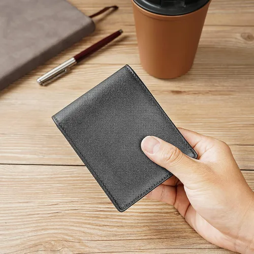 Miniatura 6 de Polare - Cartera plegable de cuero para hombre con bloqueo RFID Classic