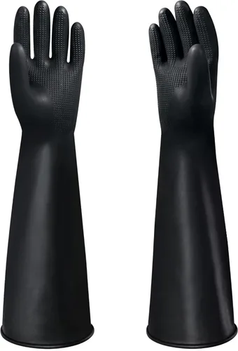 Guantes de látex mejorados de 22 pulgadas, resistentes a los químicos, guantes largos de trabajo de seguridad, guantes largos reutilizables de goma