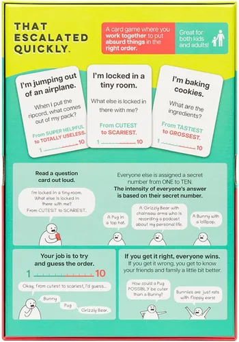 Miniatura 6 de That Escalated Quickly de Exploding Kittens, 2-8 jugadores - Edades 10+ - 15 minutos para jugar - Divertido juego de cartas cooperativo para noche