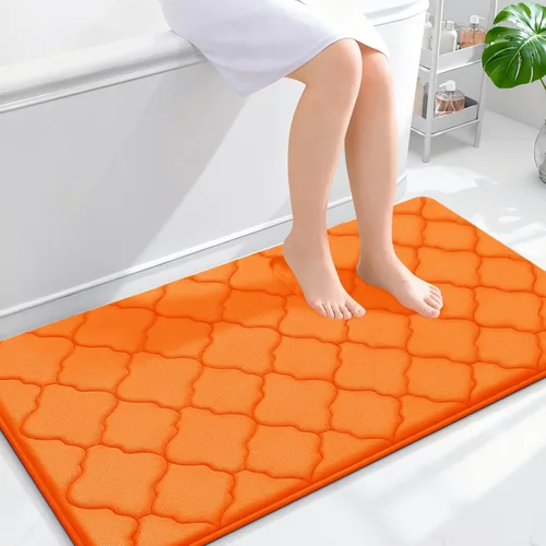 Miniatura 306 de OLANLY Alfombra de Baño de Espuma Viscoelástica de 24 x 16 pulgadas, Ultra Suave y Absorbente, Alfombras de Baño Antideslizantes, Cómodas, Lavables