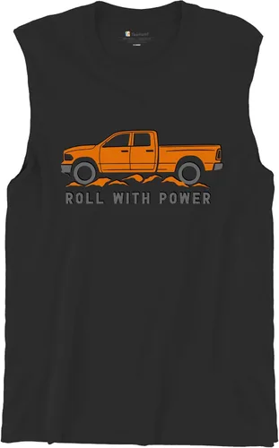Miniatura 99 de Tee Hunt Camisetas gráficas y camisetas sin mangas para hombre Roll with Power Pickup Truck