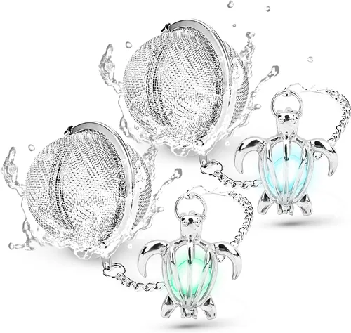 Miniatura 10 de 3 infusor de té TeaSanavie Loose Tea Steeper de acero inoxidable de malla fina bola de té de hojas sueltas Infusores de té que brillan