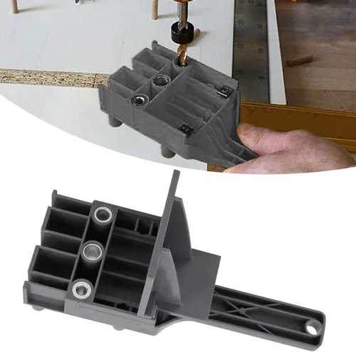 Miniatura 4 de 8 unids/set localizador de agujeros de perforación para carpintería, plantilla de clavija de clavija de conexión de tablero de madera, localizador