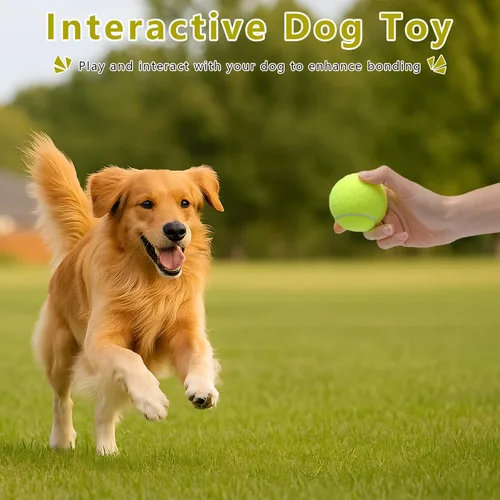 Miniatura 4 de Magicorange Paquete de 6 pelotas de tenis pequeñas, pelotas de tenis de 2 pulgadas para perros, pelota colorida y fácil de atrapar para mascotas