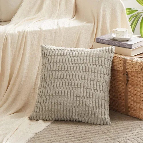 Miniatura 2 de Fancy Homi - Paquete de 2 fundas de almohada decorativas de color taupe de 22 x 22 pulgadas para sala de estar, sofá, cama, estilo rústico, bohemio
