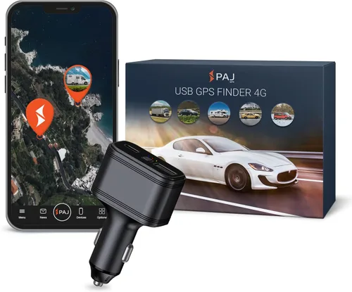 PAJ GPS Rastreador GPS USB 4G - Mini rastreador de vehículos para automóviles y camiones - Conexión directa de 12 V a través del puerto del