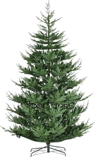 Miniatura 10 de HOMCOM Árbol de Navidad artificial de pino flocado de nieve sin luz de 9 pies de alto con ramas realistas, verde