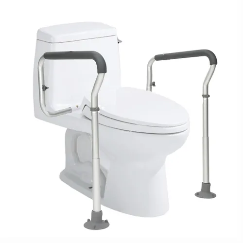 VEVOR - Barra de seguridad para retrete, armazón de seguridad para asiento de baño, ancho y altura ajustables, apto para la mayoría de los retretes,