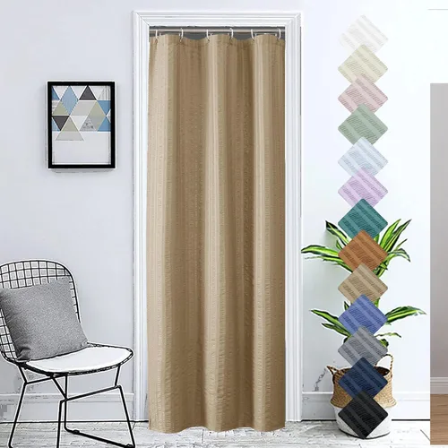 Miniatura 73 de Aiyufeng Moga - Cortina de ducha verde salvia, cortinas de ducha texturizadas en relieve 3D para baño, cortina de baño de tela de poliéster de lujo
