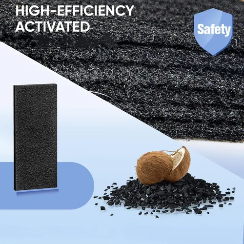 Miniatura 5 de Filtro de repuesto Aer1 para purificadores de aire Holmes AER1, 4 filtros de aire verdaderos + 8 filtros de refuerzo de carbono para piezas de Azul