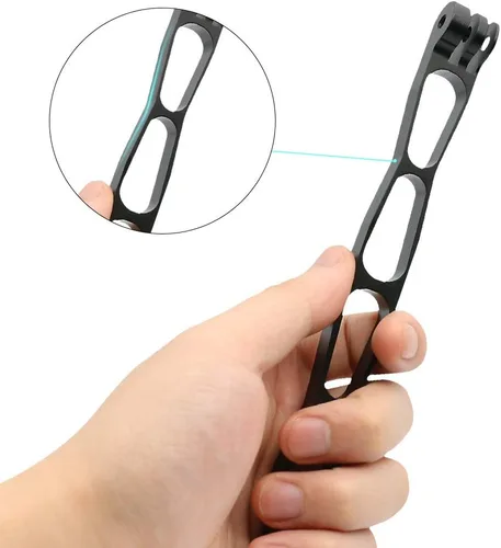 Miniatura 3 de Brazo de extensión de aleación de aluminio de montaje en poste de metal compatible con GoPro Hero 12/11/10/9/8/7/6/5 Negro, APEMAN/AKASO/TENKER/DJI