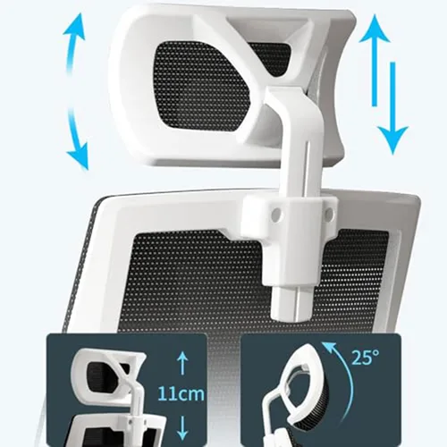 Miniatura 4 de Ergonomic Desk Office Chair with Adjustable Lumbar Support, High Back Mesh Computer Chair with Headrest and Flip-up Armrests Task Chair for Home