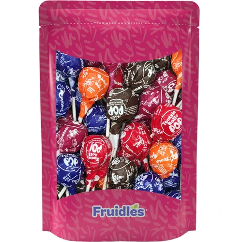 Fruidles Tootsie Giant Pops - Chupones de paletas de sabores surtidos, lácteos certificados Kosher, envueltos individualmente (paquete de 72)