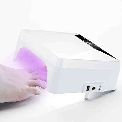Lámpara de pie UV, lámpara UV recargable de 78 W para pies, secador de uñas LED con soporte telescópico oculto, esmalte de uñas inalámbrico para