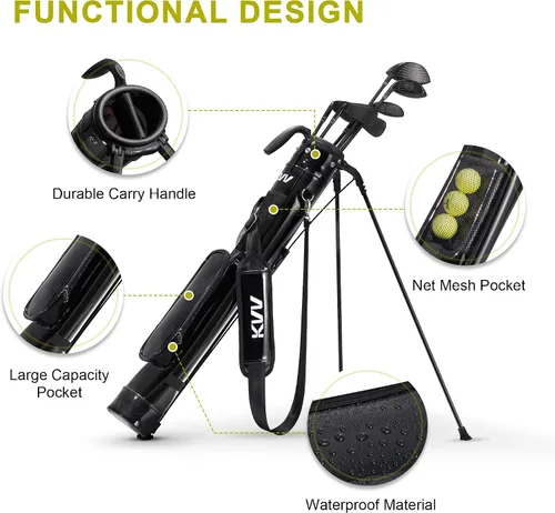 Miniatura 3 de KVV Lightweight Sunday Golf Stand Bag, Colorful Fashion Pitch and Putt Golf Bag