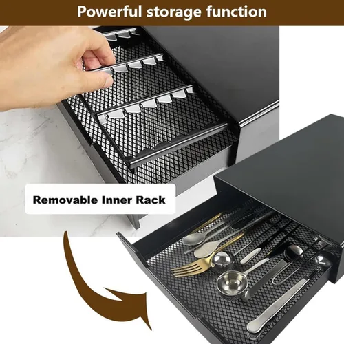 Miniatura 5 de Miuly Cajón de soporte K-Cup, cajón de cápsulas de café para Vertuoline Nespresso Vertuo, Dolce Gusto, K-Cup, soporte para paquete de cápsulas de 24