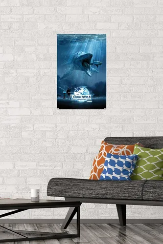 Miniatura 2 de Trends International Jurassic World - Póster de pared de agua, 14.725 x 22.375 pulgadas, versión premium sin marco