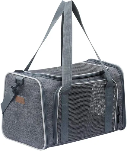 Miniatura 10 de Transportín para Gatos - Transportín Portátil Plegable para Perros y Mascotas, Bolsa para Mascotas de Lados Suaves hasta 15 Libras, Transportín