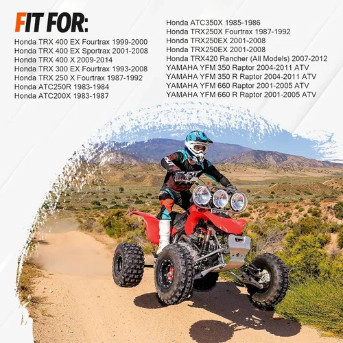 Miniatura 2 de Raptor 660 Pastillas de freno delanteras y traseras de repuesto para Yamaha Raptor 350 YFM350 2004-2011 Raptor 660R YFM660R 2001-2005 Honda FourTrax