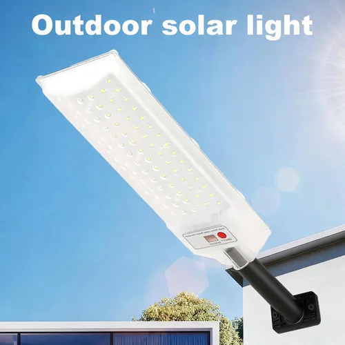 Miniatura 8 de Paquete de 2 farolas solares blancas, luz solar impermeable para exteriores con sensor de movimiento, luz de inundación con control remoto