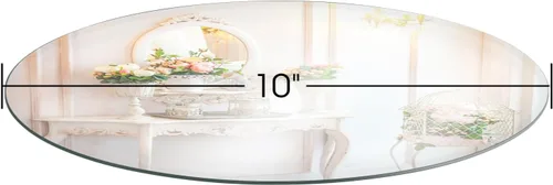 Miniatura 3 de Placas de espejo redondas de 10 pulgadas, espejos circulares para centros de mesa y decoraciones de boda, 0.079 in, paquete de 12