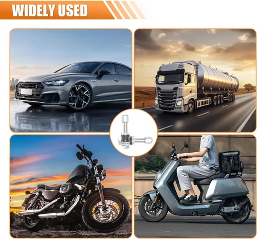 Miniatura 6 de 5 piezas TR43E/VS43 - Vástagos de válvula de neumático sin cámara de metal, montaje de vástago de válvula de aleación de aluminio para orificio