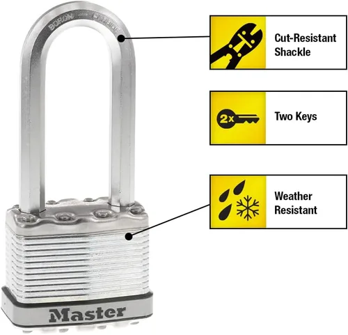 Miniatura 2 de Master Lock M5XDLJ Magnum Candado de Servicio Pesado con Llave, 1 Paquete