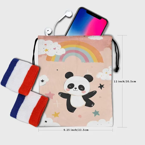 Miniatura 27 de Bolsa de agarre de gimnasia de piel de animal, bolsa de gimnasia con cordón ajustable, bolsa de cuerda para fauna silvestre, Mariposas Galaxy