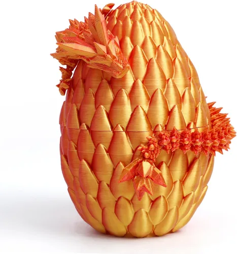 Miniatura 14 de Huevo de dragón 3D – Huevo de Pascua con dragón flexible en el interior, gran regalo impreso en 3D, decoración de figuras, juguete de escritorio