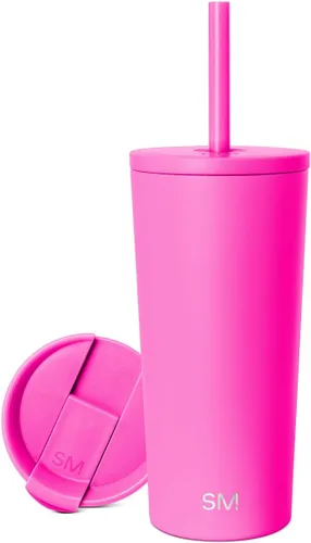 Miniatura 72 de Simple Modern- Vaso con aislamiento, c/tapa y pajilla Taza de viaje Botella de agua de ac. inox. reutilizable Unisex Colecc. Classic 24 oz