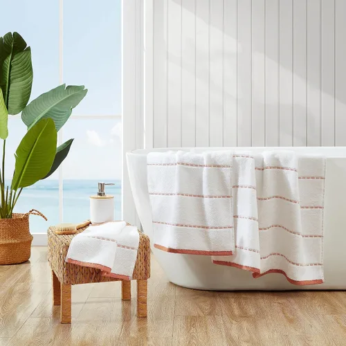 Miniatura 6 de Tommy Bahama - Toallas de baño, 100% algodón suave y absorbente, resistentes a la decoloración y a la decoloración, toallas de baño de peso medio