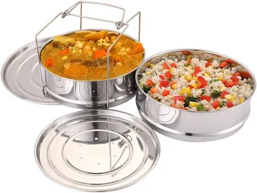 Miniatura 2 de Aozita - Compartimentos para cocción al vapor apilables con correa para accesorios de olla instantánea de 5,6/7,5 litros - Olla dentro de olla