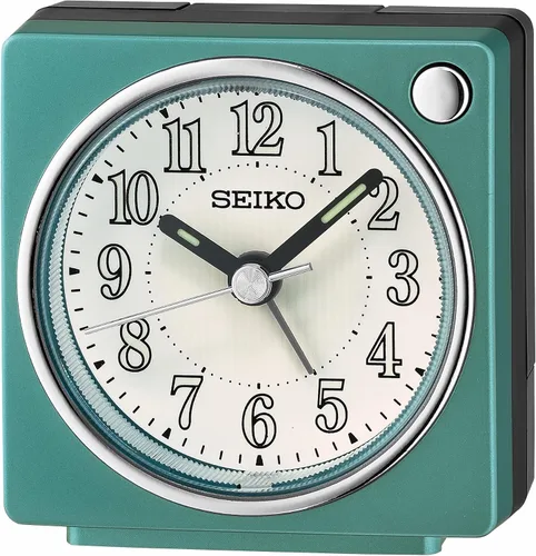 Miniatura 6 de SEIKO Fuji II - Reloj despertador para dormitorio, color rojo oscuro metálico