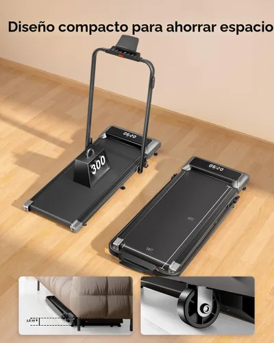 Miniatura 8 de Acezoe Caminadora Walking Pad con Inclinación, 2 en 1 Caminadoras Plegables para Casa Oficina Pequeña, 300lbs Caminadora Portátil Compacta Bajo