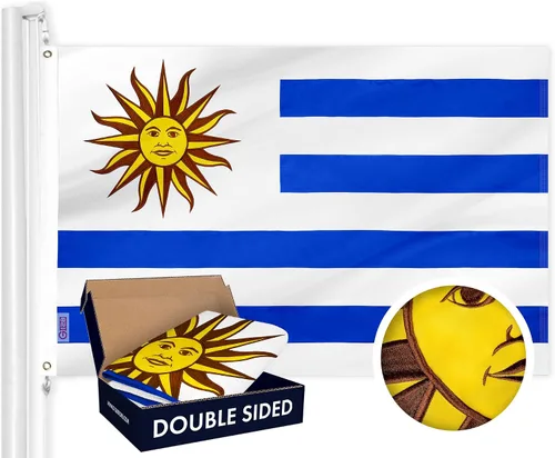 Miniatura 16 de G128 Bandera de Bolivia 3 x 5 pies, serie doble ToughWeave poliéster 210D bordado de doble cara, bandera de país, diseño bordado